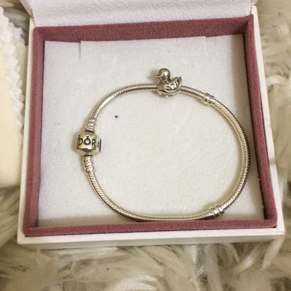 Pandora Charm Bracelet with duck charm - Picture 3 of 6